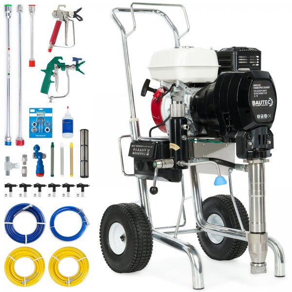 BAUTEC Airless Farbsprühgerät G-79 mit benzinbetriebener Kolbenpumpe | bis 8,3 l/min
