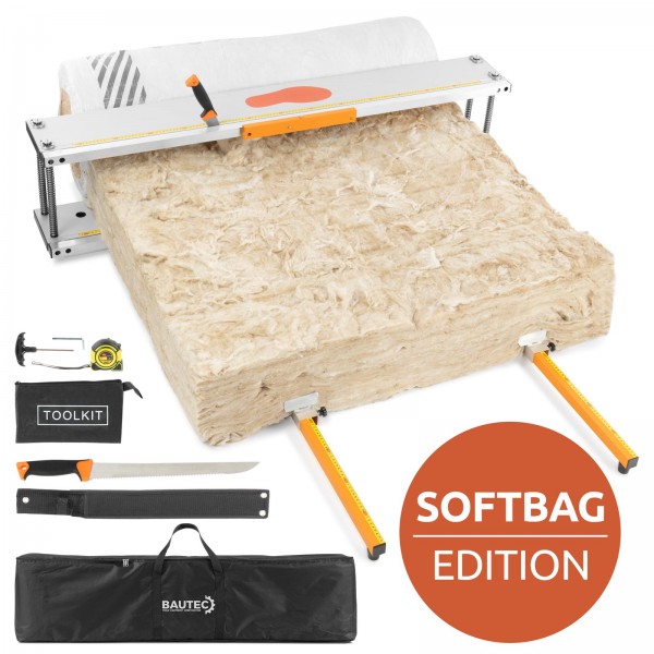Dämmstoffschneider ISO-QUICKCUT + Softbag | Ideal für Rollenware | Glaswolle, Steinwolle, Mineralwol